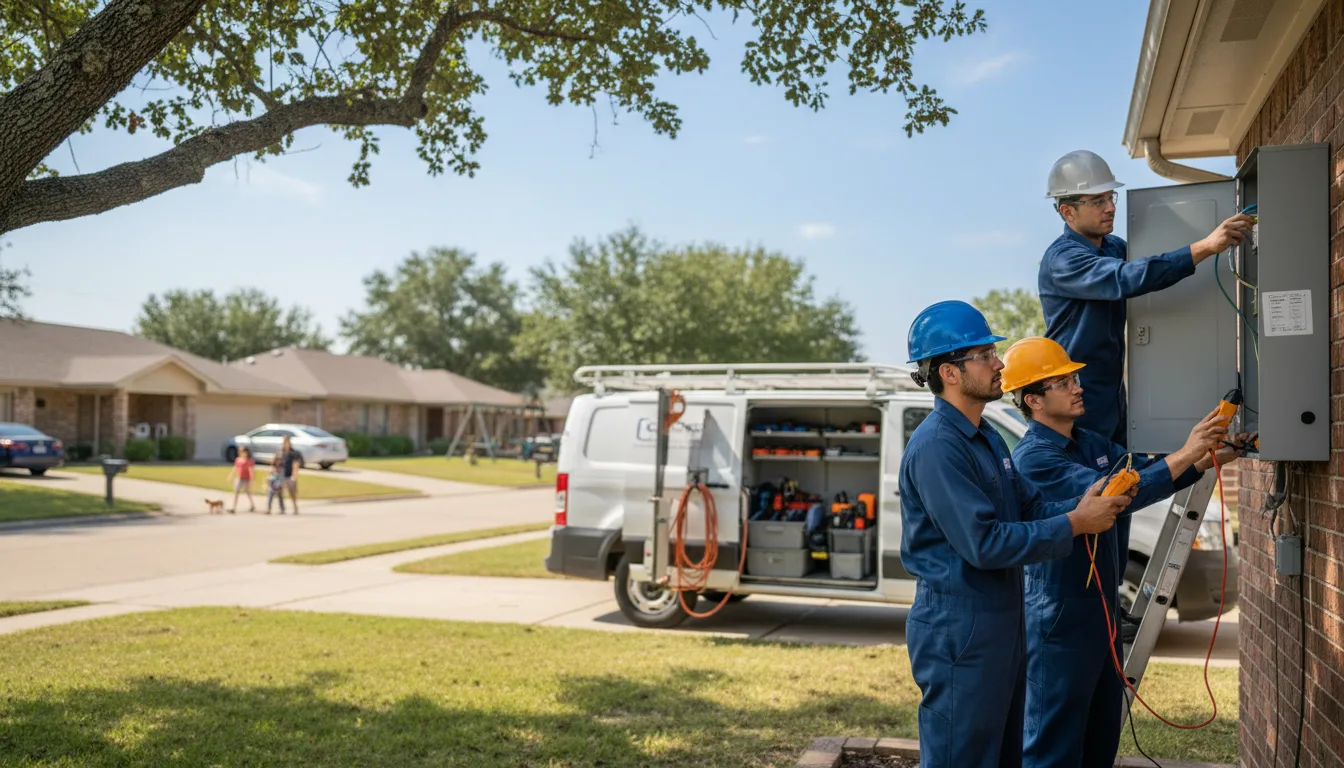 Certified electrician providing emergency electrical services in Marland, OK